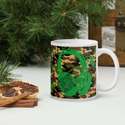 Personalized Camouflage QR Code Mug – Music Sharing Made Easy