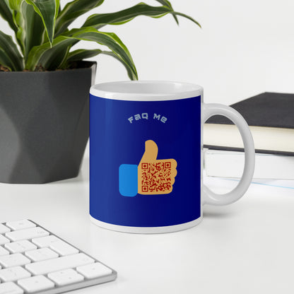 FAQ Me Personalized QR Code Royal Blue mug-QR GEAR STORE