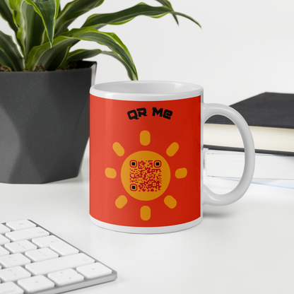 Sunshine Emoji Personalized QR Code mug-QR GEAR STORE