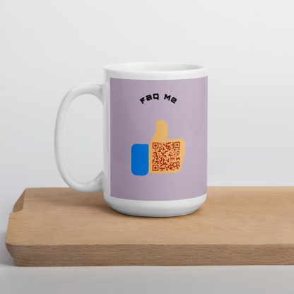 FAQ Me Personalized QR Code Lavender mug-QR GEAR STORE