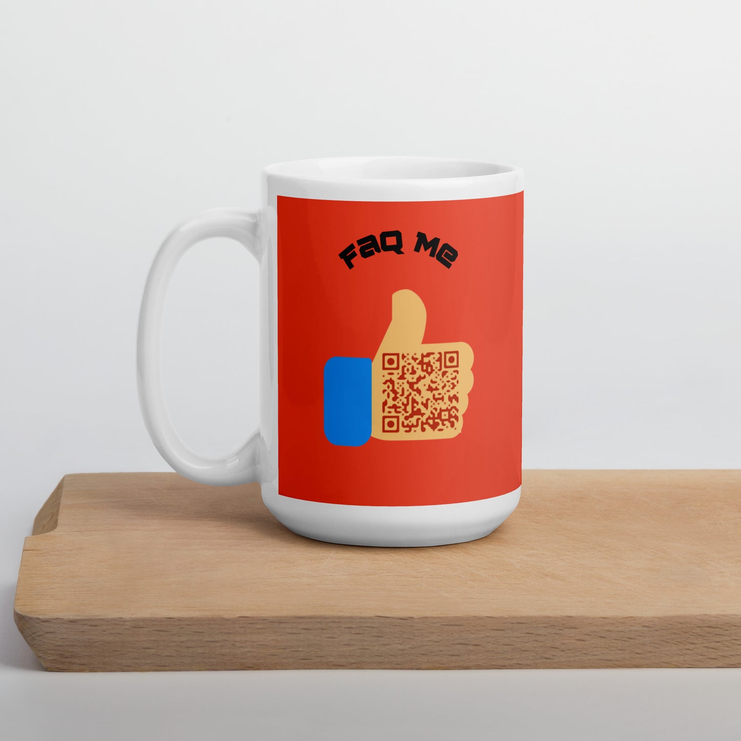 FAQ Me Personalized QR Code Orange mug-QR GEAR STORE