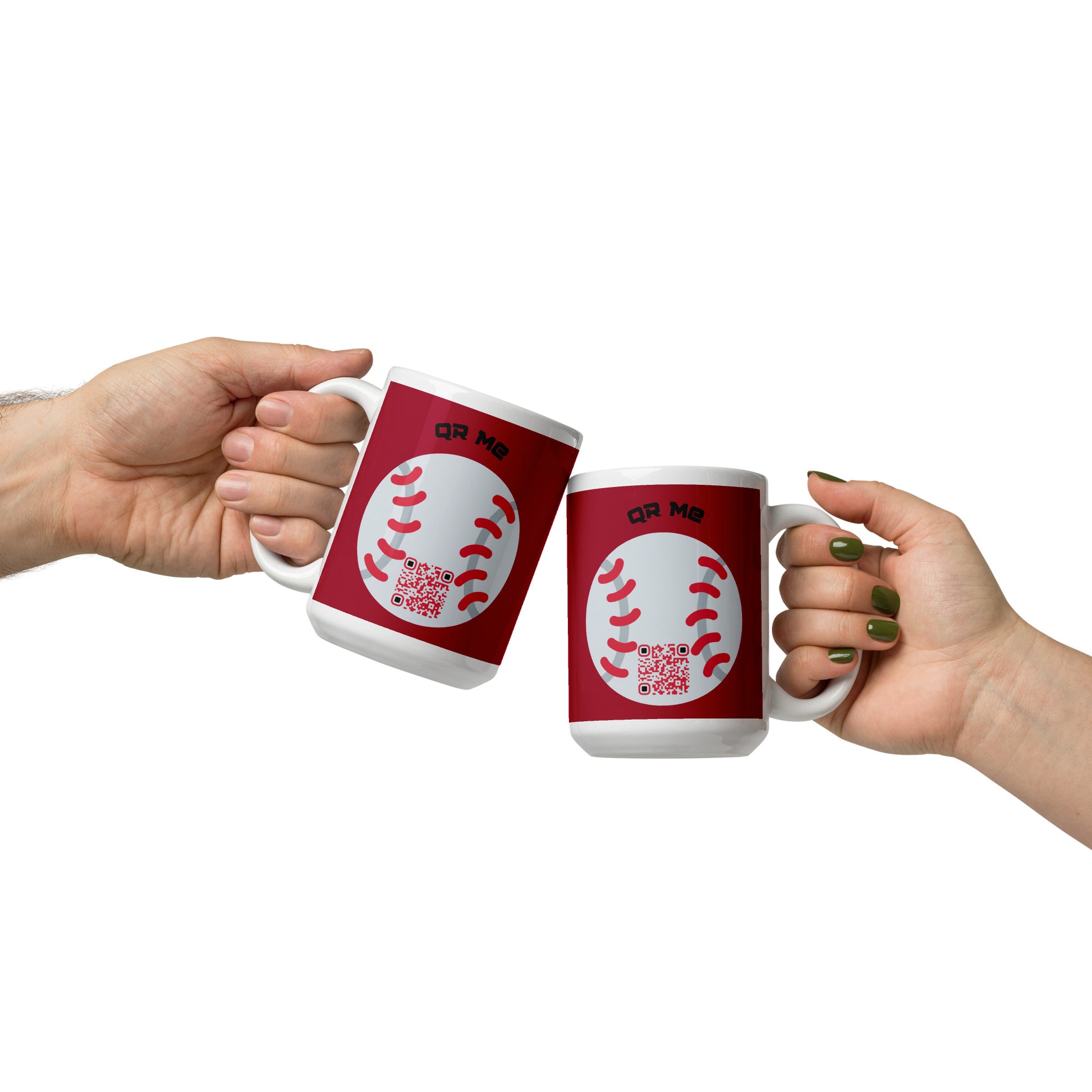 Baseball Emoji Personalized QR Code mug-QR GEAR STORE