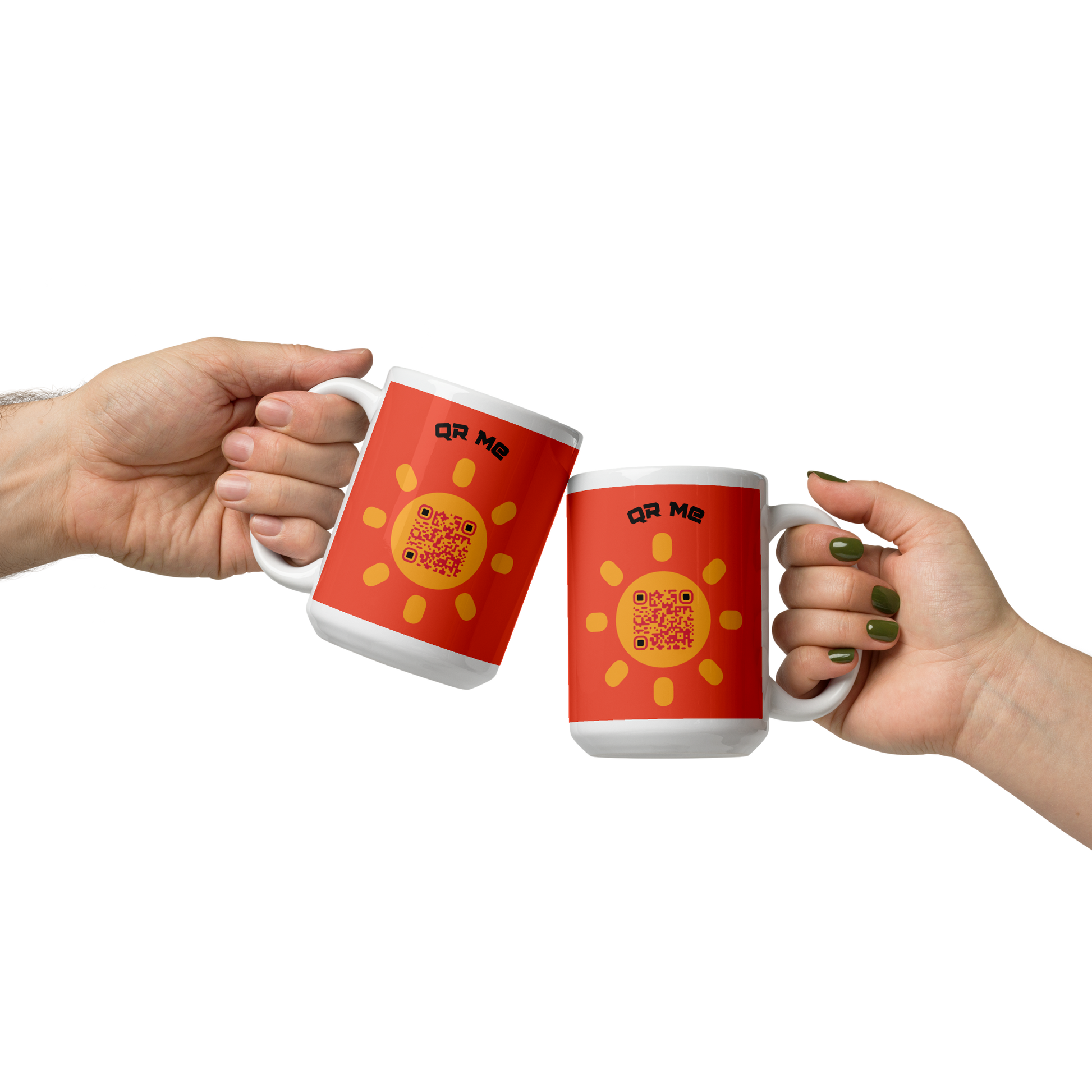 Sunshine Emoji Personalized QR Code mug-QR GEAR STORE