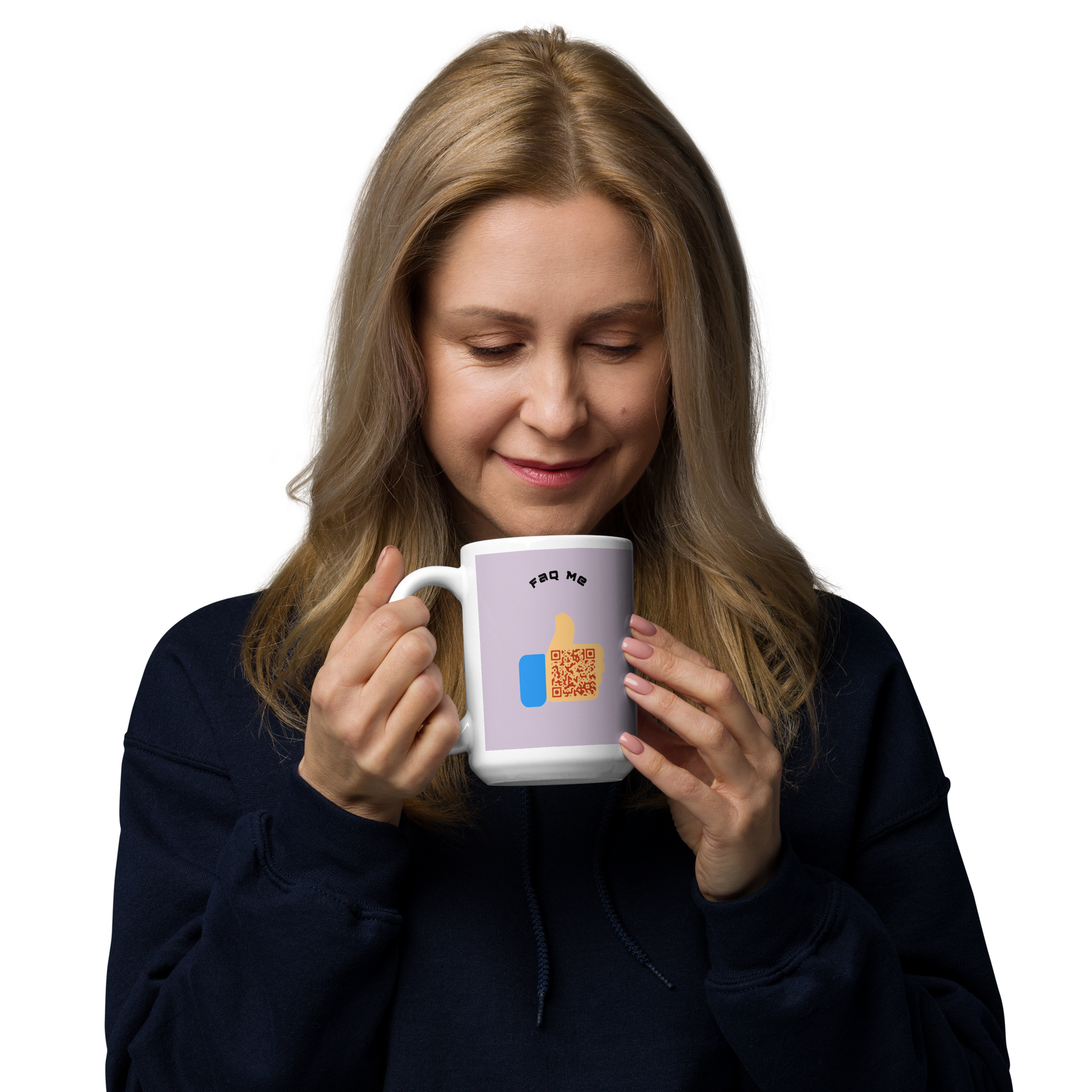 FAQ Me Personalized QR Code Lavender mug-QR GEAR STORE