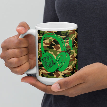 Personalized Camouflage QR Code Mug – Music Sharing Made Easy