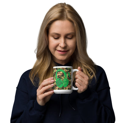 Personalized Camouflage QR Code Mug – Music Sharing Made Easy