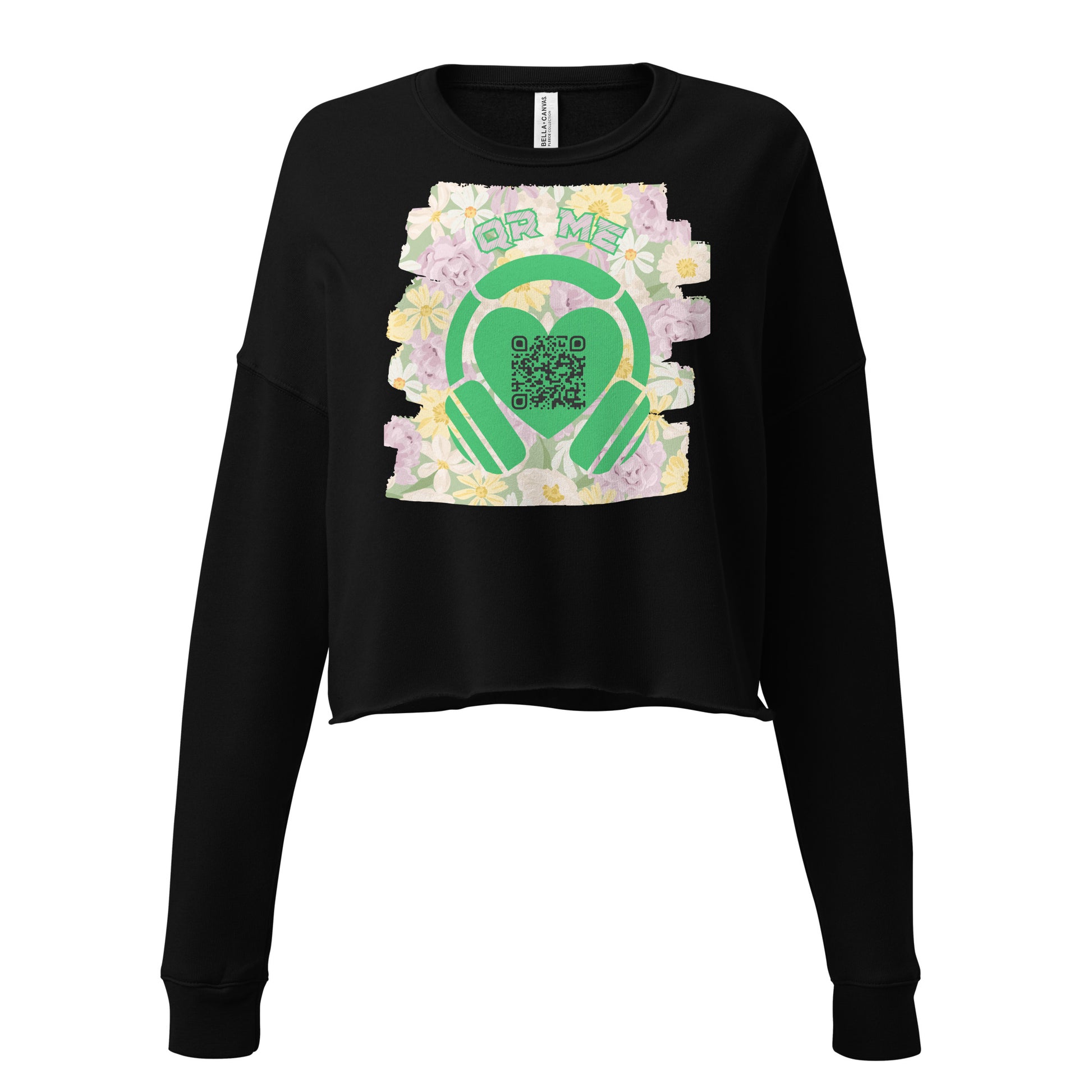 Viva Latino Cropped Sweatshirt – Share Your Spotify Playlist with a QR Code