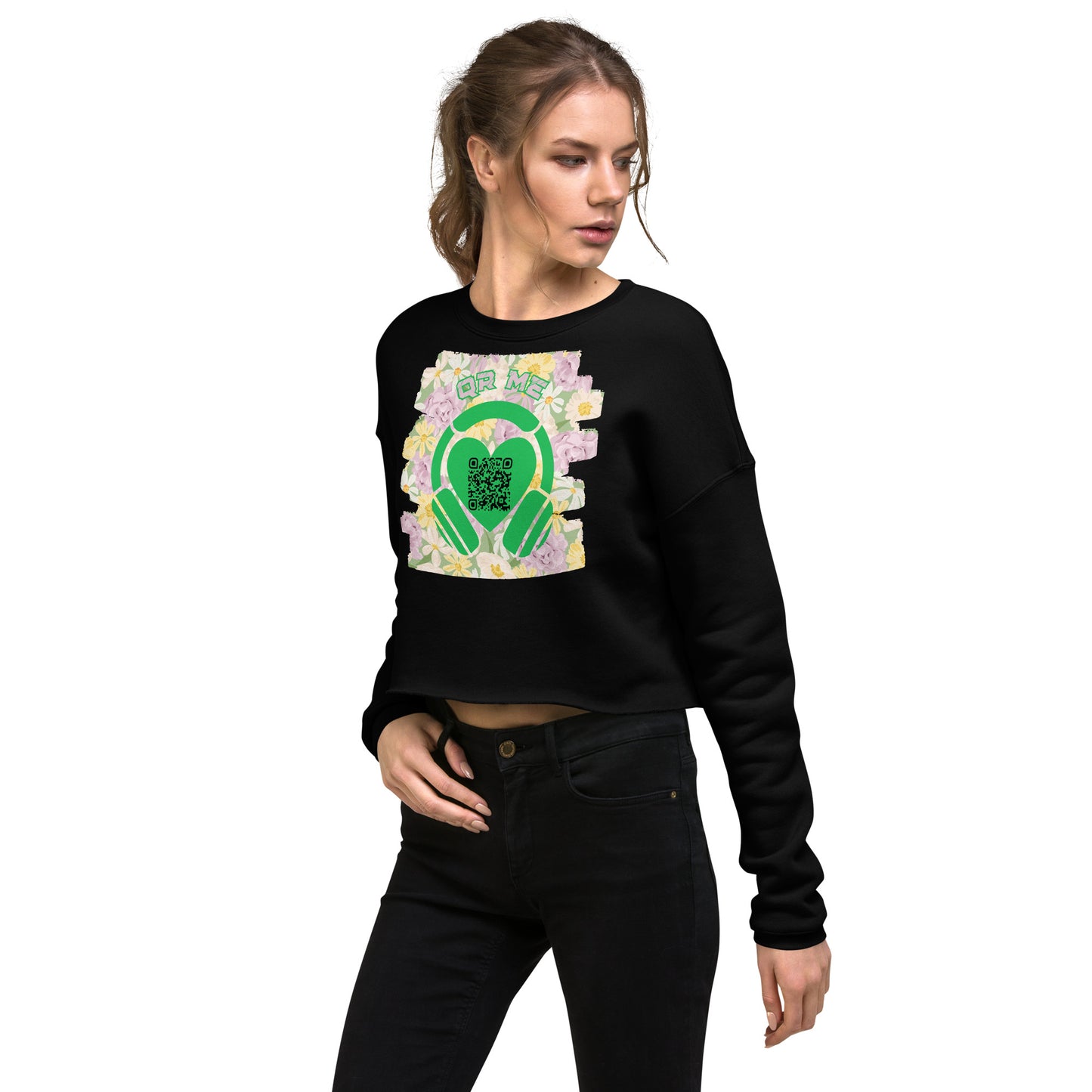 Viva Latino Cropped Sweatshirt – Share Your Spotify Playlist with a QR Code