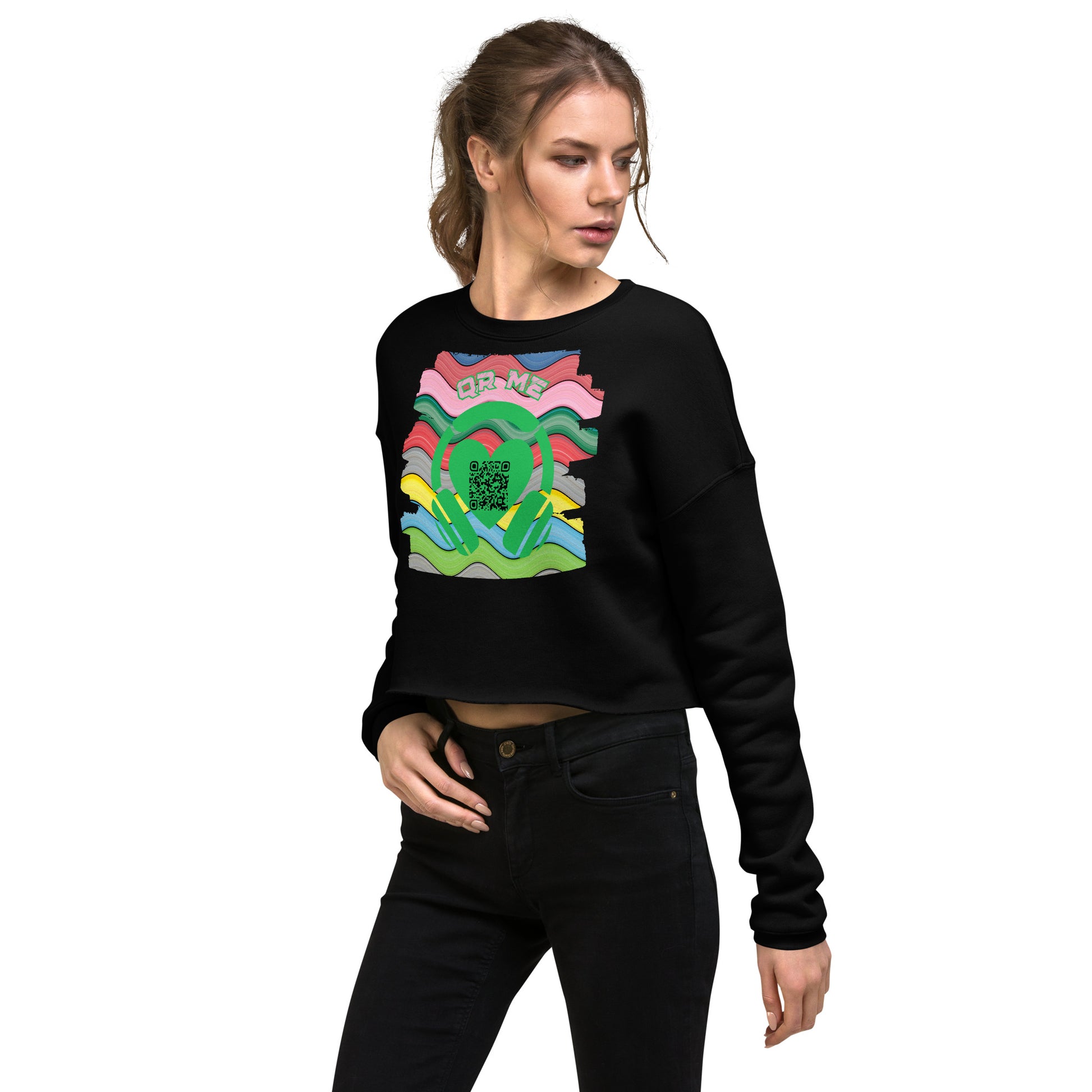 RapCaviar Cropped Sweatshirt – Share Your Spotify Playlist with a QR Code