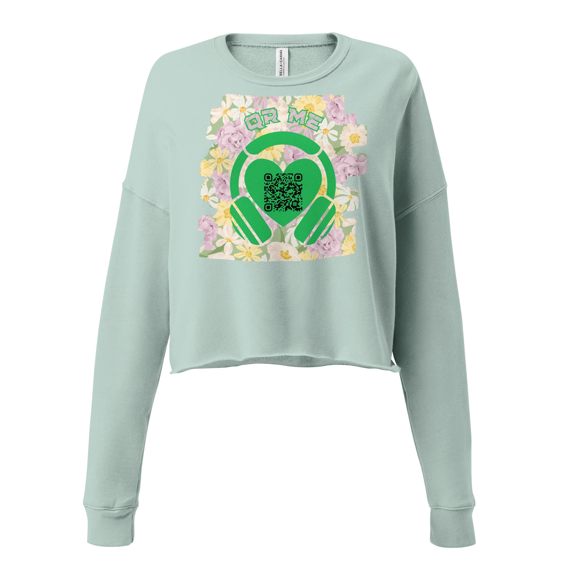 Viva Latino Cropped Sweatshirt – Share Your Spotify Playlist with a QR Code