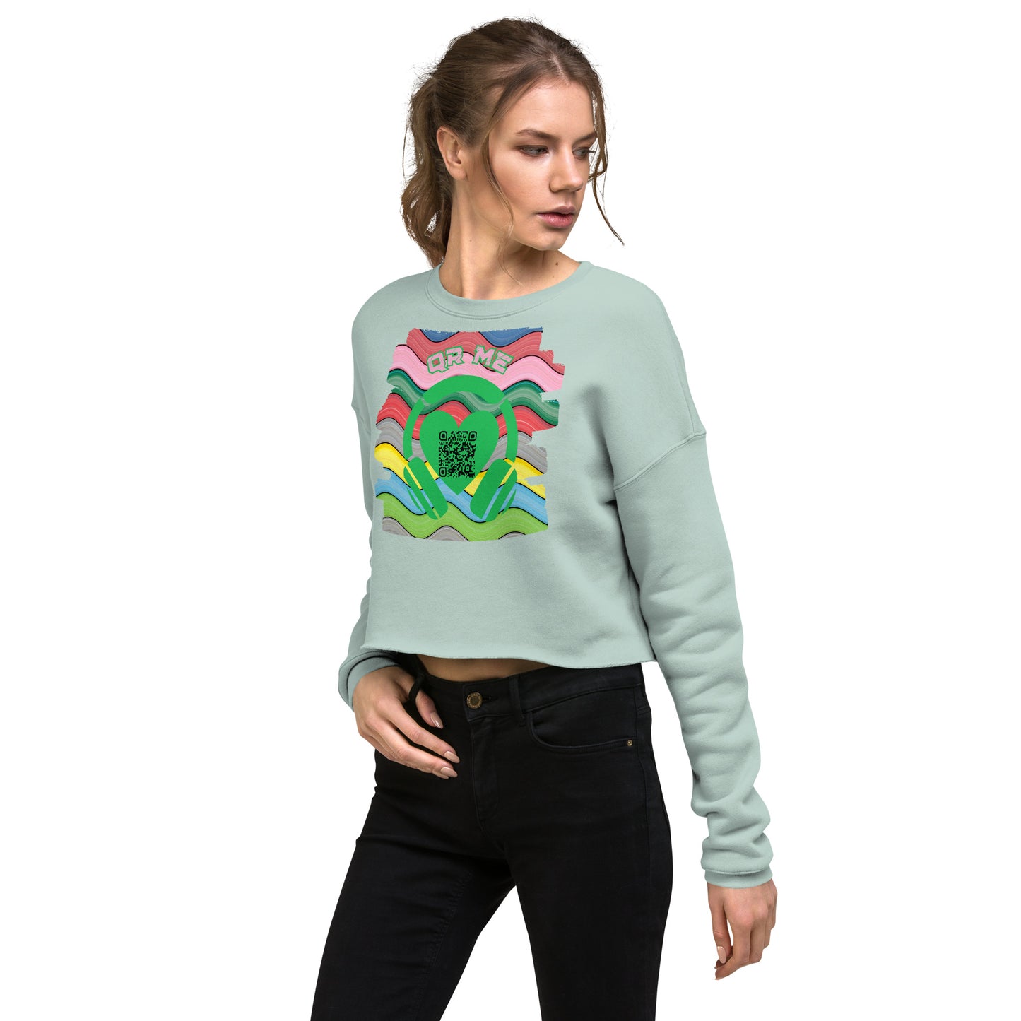 RapCaviar Cropped Sweatshirt – Share Your Spotify Playlist with a QR Code