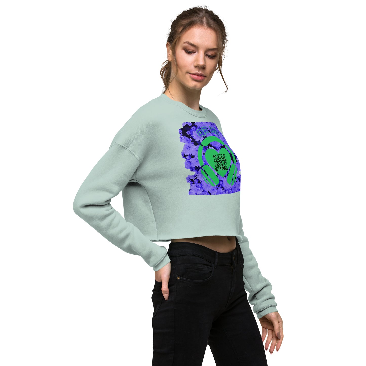 FruitsMusic Cropped Sweatshirt – Share the Top Spotify Playlist with your QR Code