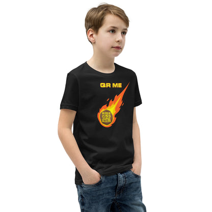 Astro Cool Personalized QR Code Youth T-Shirt-QR GEAR STORE