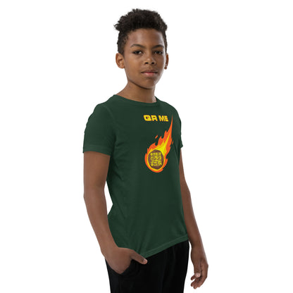 Astro Cool Personalized QR Code Youth T-Shirt-QR GEAR STORE