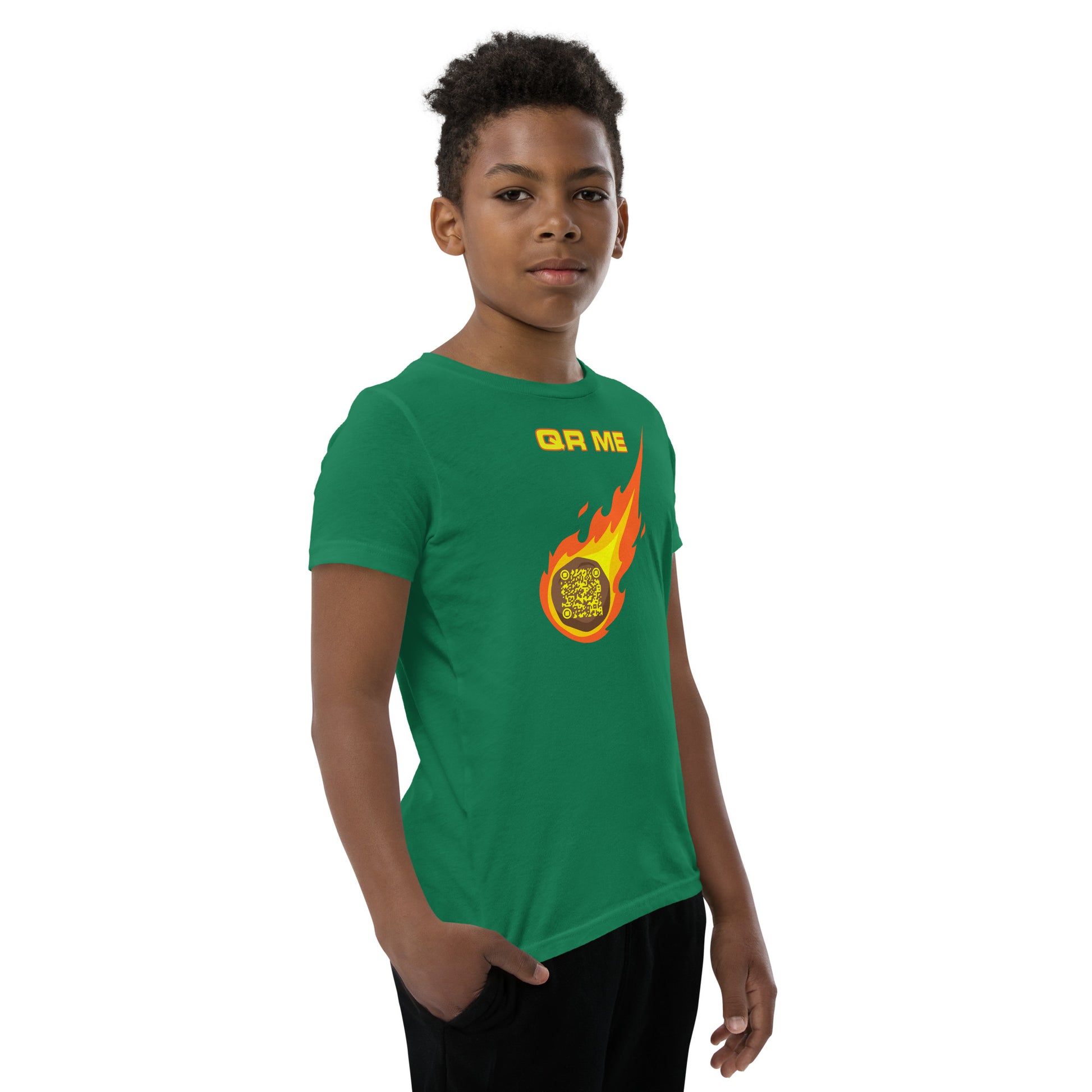 Astro Cool Personalized QR Code Youth T-Shirt-QR GEAR STORE