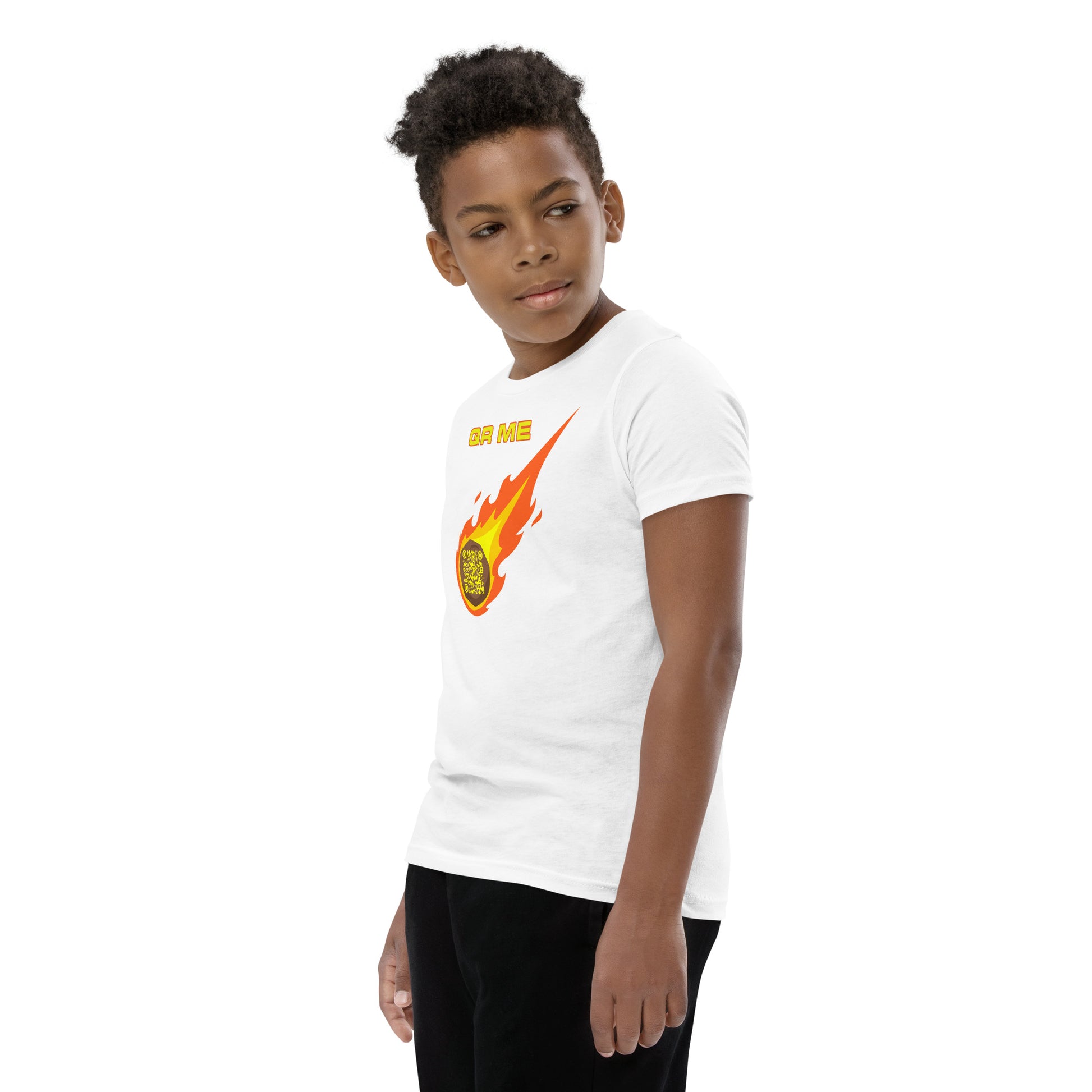 Astro Cool Personalized QR Code Youth T-Shirt-QR GEAR STORE