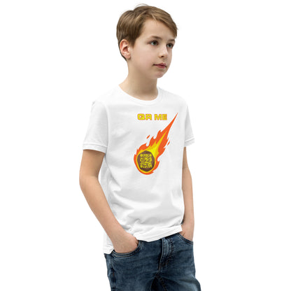 Astro Cool Personalized QR Code Youth T-Shirt-QR GEAR STORE